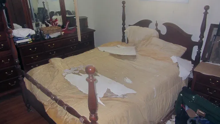 Water Damaged Bedroom